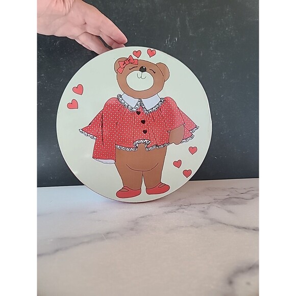 Sewing Bear Tin EMPTY Vintage,READ - Picture 1 of 10